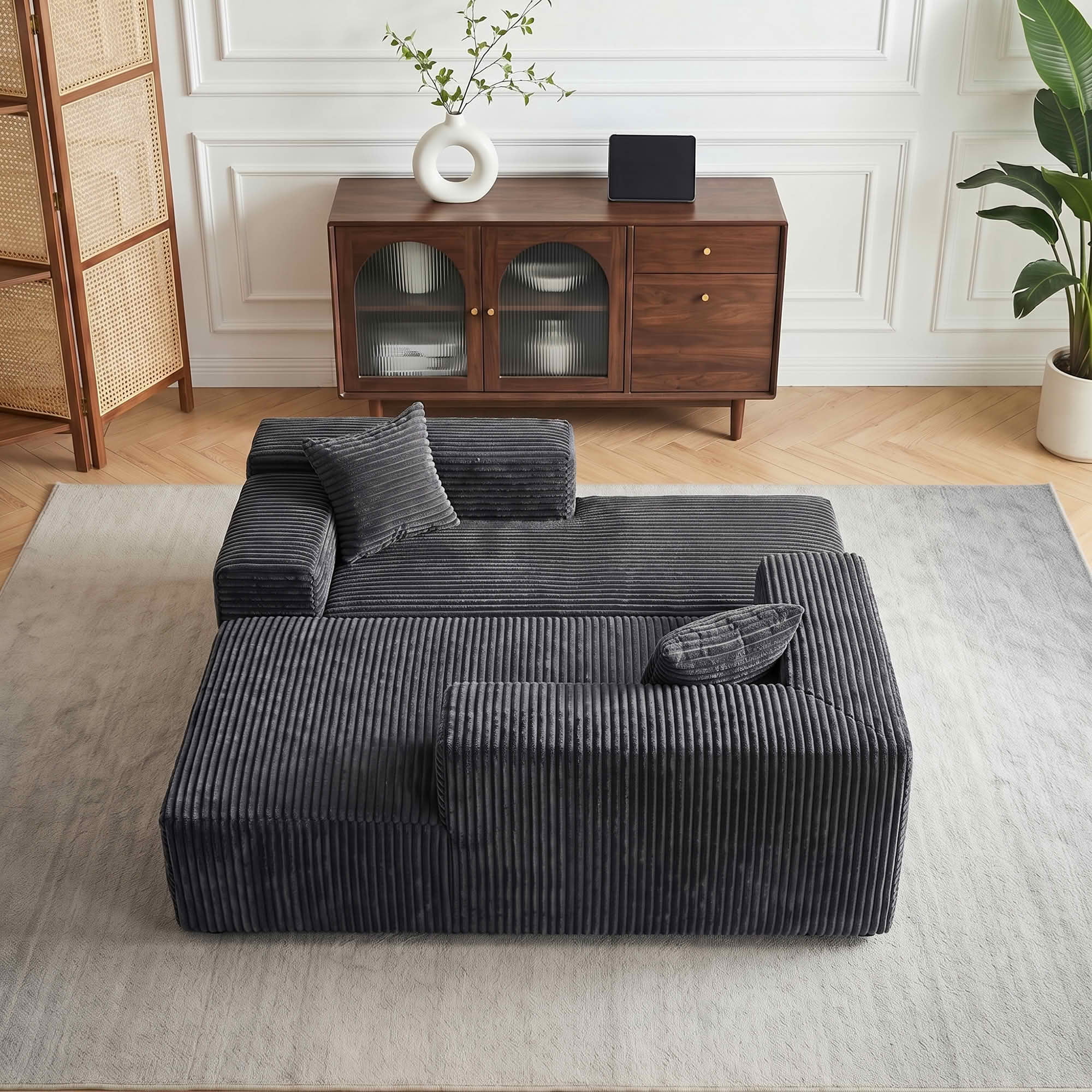 MAYEERTY 104" Cloud Sectional Couch with L-Shape Chaise, Modern Modular Sofa with Deep Seat, Upholstered Couches with Back Cushion for Living Room Bedroom, No Assembly Required