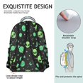 thumbnail image 5 of Alien Planet Black Pattern Backpack for School, Cute School Bag with Adjustable Shoulder Straps and Padded Back, 15.3"x11"x7.1", 5 of 5