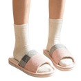 thumbnail image 2 of IEMIEMIEM Linen Slippers for Women Japanese Style Summer House Slippers Indoor Lightweight Open Toe Bathroom Slides Soft Sole Sandals for Home 8-9 wide, 2 of 6
