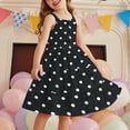thumbnail image 2 of WRKEKC Girls Polka Dot Dress Spaghetti Strap Sleeveless Layered Dress With Pockets Casual Summer Sundress for 2-12 Years, 2 of 6