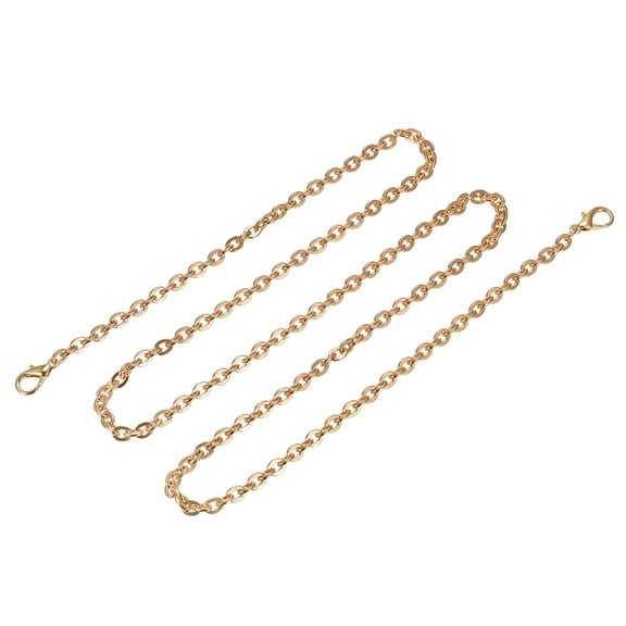 Uxcell 47"x0.22" Purse Chain Strap, Purse Handle Shoulder Bag Replacement Strap, Gold
