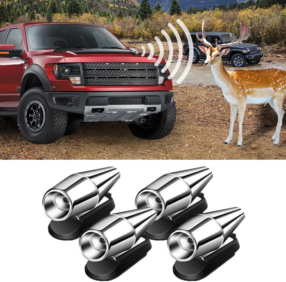4 Pack Deer Warning Whistle for Car,Deer Warning Unit Animal Whistle