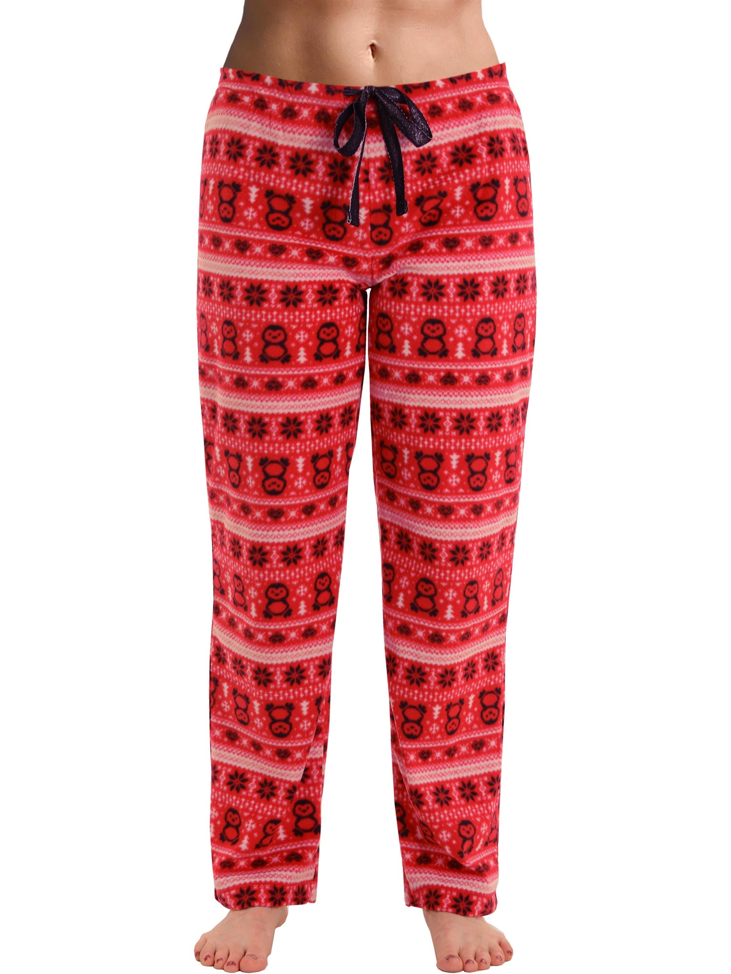 Int Intimate - Womens Red Pajama Pants Lounge Microfleece Holiday ...