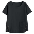 thumbnail image 2 of Cotton Linen Tops For Women，Gauze Shirts For Women Womens Cotton Shirts Cotton Linen Shirts For Women Blouse Tops Linen Tunic Tops For Women Cotton Blouses For Women Peasant Tops For Women, 2 of 2