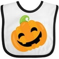 thumbnail image 3 of Inktastic Halloween Pumpkin Boys or Girls Baby Bib, 3 of 4
