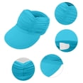 thumbnail image 5 of Only Moment Green Large Visor Hat Beach Hats for Women Nylon Adjustable Empty Top Baseball Cap Cotton Ball Caps for Women and Men One Size, 5 of 7