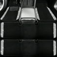 thumbnail image 3 of CAR PASS 3 Row Bling Diamond Car Mats Shining Carpet Rhinestones Sparkly Glitter Floor Mats AntiSlip PVC Heel Pad Universal for Automotive SUVSedan Van 3rd Row 2 Rear for Girl Women Black Sier, 3 of 10