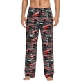 thumbnail image 2 of Kdxio Red And Blue Cars Print Men's Sleep Pajama Pant Lounge Pants with Pockets, 2 of 8