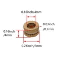 thumbnail image 2 of HUGFEGWE M4x4mm Female Thread Knurled Nuts,100PCS Hx6mm OD Brass Threaded Insert Embedment Nuts Hydraulic Welded Joint Injection Molding Assortment Kit for 3D Printing Injection Molding CJB91-25023, 2 of 7