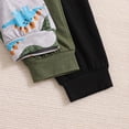 thumbnail image 6 of Edvintorg 3 Pack Toddler Boy Clothes Dinosaur Sweatpants Drawstring Elastic Waist Casual Cotton Pants Winter Joggers for Boys 6M-3T, 6 of 8