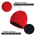 thumbnail image 3 of Gorro de punto cálido de invierno para mujer Guantes de pantalla táctil Conjunto de bufanda larga Gorro de calavera con forro de lana Bufanda de cuello para mujer para hombre, 3 of 5