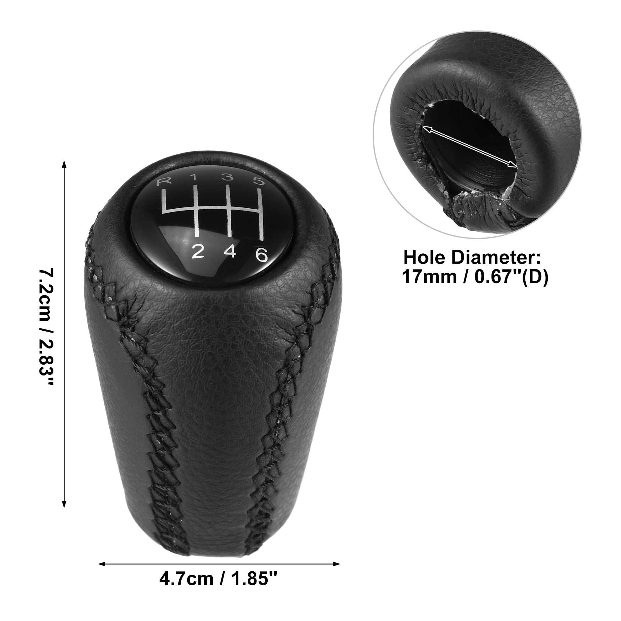 Unique Bargains Black 6 Speed Manual Gear Shift Knob Stick Shifter Lever for Mazda 3 and 5