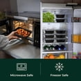 thumbnail image 4 of Enther Meal Prep Containers Single 1 Compartment with Lids, Food Storage Bento BPA Free | Stackable | Reusable Lunch Boxes, Microwave/Dishwasher, Freezer Safe,Portion Control (28 oz), Black and Clear, 4 of 7