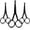 Black, variant on 3 Pairs Nose Hair Scissors Rounded Tip Scissors Facial Hair Scissors Stainless Steel Blunt Tip Scissor for Eyebrows, Nose, Moustache, Beard, Grooming