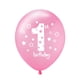 thumbnail image 3 of KAKOWELY 15 globos de látex de 12 pulgadas, globos inflables impresos para baby shower, fiesta de cumpleaños de 1 año (rosa y dorado, con un rollo de cinta de color aleatorio)., 3 of 4