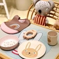 thumbnail image 5 of MesaSe Rabbit Bamboo Fiber Plates Reusable Kids Plates Food-Grade Dishwasher Safe Plates for Toddler, 5 of 5