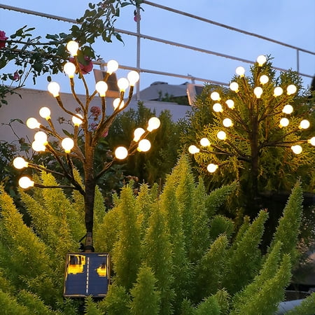 

Kotyreds Solar Ground Light IP65 Waterproof Tree Form Lawn Lamp Simulated for Home Garden