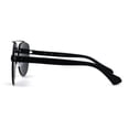 thumbnail image 4 of Mens Classic Double Top Bridge Tear Drop Aviator Metal Sunglasses All Black, 4 of 4