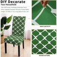 thumbnail image 4 of 4 Pieces Dining Chair Covers, Stretch Washable Geometric Pattern Chair Slipcovers, for Dining Room Kitchen Home Hotel Table Banquet Sets, Olive Green, 4 of 6