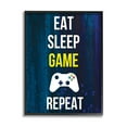 thumbnail image 2 of Stupell Industries Eat Sleep Game Repeat Controller Layered Background Graphic Art White Framed Art Print Wall Art, Design by Annie Warren, 2 of 5