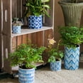thumbnail image 4 of Blue Print Ceramic Vase Planter in Various Patterns, 4 of 12