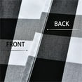 thumbnail image 4 of 2 pack Black and White Buffalo Plaid Café Valances Curains for Kitchen, Thick Rod Pocket Farmhouse Window Treatment Valance Curtains for Window Bathroom, 56 x 16 inch, 4 of 5