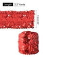thumbnail image 2 of Unique Bargains Ruban de Tissu à Sequins Élastiques 2.2 Yards 3 Pouces 5 Rangées pour Couture Rouge, 2 of 5