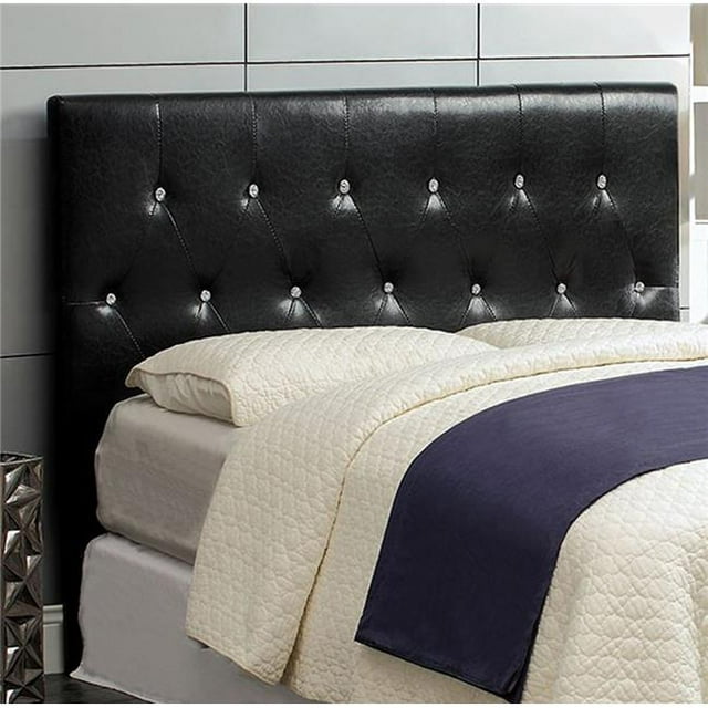 Benzara BM123745 Vellen II Queen Size Headboard, Black