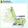 thumbnail image 3 of Ktaxon Low Backpack Beach Chair, 5-Position Protable  Beach Chair, Light-Weight Foldable Camping Chair with Back Storage Bag & Cooler Pouch and Side Bags for Beach Poolside (Yellow-Green Print), 3 of 8