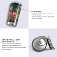 thumbnail image 2 of SKYSONIC Painted Wooden Owl and Coloured Eggs 20 oz Stainless Steel Insulated Mug, Double Vacuum Insulated Travel Mug with Lid and Straw, 2 of 7