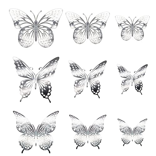 2023 New Hot Sale Silver Glitter PVC Mesh Butterfly Super High