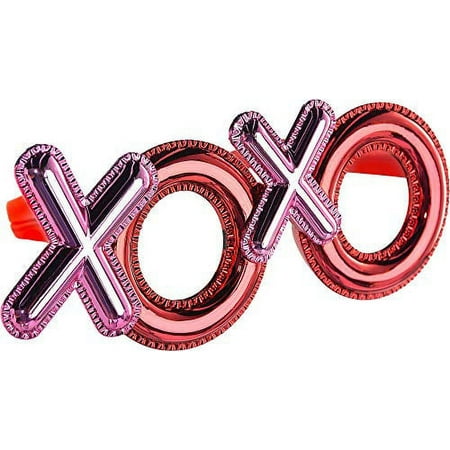 "XOXO", Valentine Metallic Plastic Shades, Costume Accessory