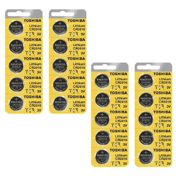 Toshiba CR2016 3 Volt Lithium Coin Battery (4 Packs of 5)