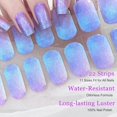 thumbnail image 3 of Pegatinas para uñas, paquete de 22 tiras de gel UV semirrígidas, kit de inicio de larga duración, tiras de esmalte de uñas en gel, pegatinas de uñas en gel para uñas de manos y pies (Blue Aurora, A), 3 of 5