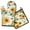 White Sunflower Green, variant on White Sunflower Green Leaf Pattern Kitchen Oven Mitt and Pot Holder Sets 2 Pcs for Baking, Cooking and Grilling, Heat Resistant Up To 392 °F