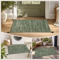 thumbnail image 7 of Green Tassel Layering Rug, Boho Tassel Accent Floor Mat, Green Woven Textured Area Rug, Farmhouse Rustic Decorative Rug, for Entryway, Living Room, Bedroom Decor, 7 of 7