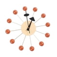 thumbnail image 2 of Elodie Round Ball Wall Clock Quiet Mid Century for Living Room Kitchen Decor Clocks Orange Ball, 2 of 8