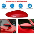 thumbnail image 4 of 1 Pair Red Mirror Cap Cover For Honda Civic 2016 2017 2018 2019 2020 2021 Rearview Mirror Cap Replacement (Red Pair), 4 of 9