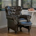 thumbnail image 3 of Great Deal Furniture 296610 Waldo Brown Leather Recliner Club Chair, 3 of 14