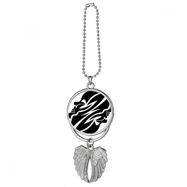 Constellation Geni Zodiac Symbol Silver Wing Car Pendant Decoration