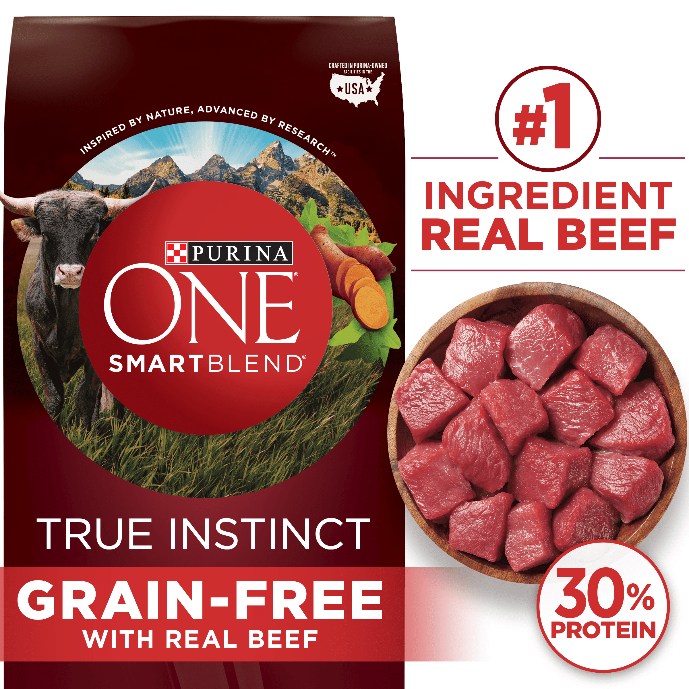 Purina ONE Grain Free Natural Dry Dog Food SmartBlend True Instinct