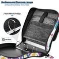 thumbnail image 4 of FORMRS Zipper Binder with Shoulder Strap 2-inch Ring 500 Sheet Capacity File Bag, Green Simple Triangles, 4 of 5