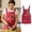 Red, variant on Waterproof Short Kitchen Apron with Cartoon Girl Print, Adjustable Strap Bib Apron for Cooking, Baking, Restaurant & Catering Use