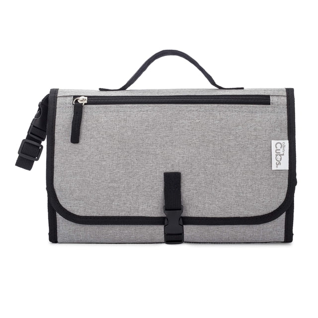 Cambiador para bebés Comfy Cubs, impermeable, estación de viaje, gris