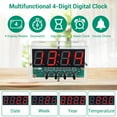 thumbnail image 3 of 4-Digit Rechargeable DIY Digital Clock Kit, SMD SMT Electronics Clock Soldering Practice Kit Light-Controlled Alarm Clock Soldering Projects for School Learning and Home Office Use, 3 of 6