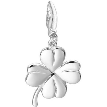 Women's Sterling Silver 4-Leaf Clover Clip-On Charm
