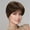 H-Black, variant on EAEABJ Short Bob Wig with Bangs for Women, Dark Brown Synthetic Layered Pixie Cut