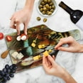 thumbnail image 4 of Tiger Cutting Board, Various of Nature Large Bengal Cat Bald Eagle Butterfly on Vibrant Backdrop, Decorative Tempered Glass Cutting and Serving Board, Wine Bottle Shape, Multicolor, by Ambesonne, 4 of 5