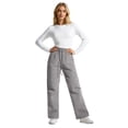 thumbnail image 4 of Women's Hiking Pants Convertible Lightweight Zip-Off Outdoor Pants Quick Dry Joggers with Pocket Gray XL, 4 of 9