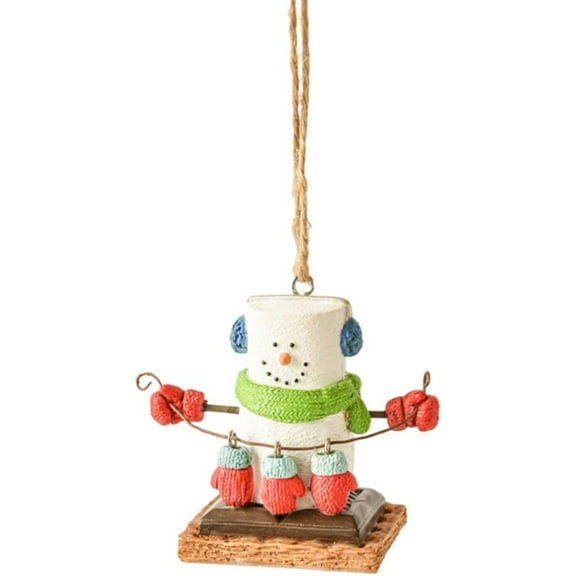 Ganz MX179679 S'Mores with Mittens Hanging Ornament, 2.63 Inches Height, Multicolor